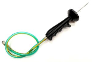 Empuñadura c/tubo flexible, p/aplic. Intraruminal.