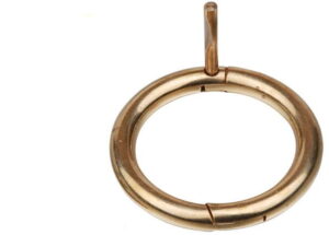 Argolla de bronce p/toros, 54 x 8 mm., fija