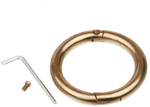 Argolla de bronce p/toros, 54 x 8 mm., removible