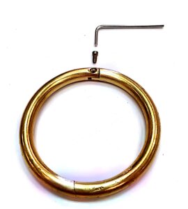 Argolla de bronce p/toros, 64 x 8 mm., removible