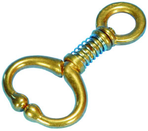 Mocheta de Bronce con resorte y destorcedor, 130 mm.