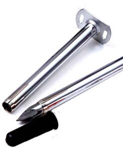 Vaina metálica para trocar de 9 mm x 150 mm.