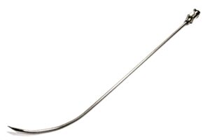 Aguja especial para ojos, curva. De 150 x 1,80 mm.