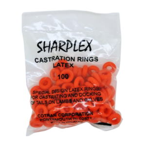 GOMAS PARA CASTRAR CORDEROS DE LÁTEX – NARANJA x100