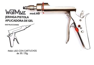 Jeringa aplicadora de gel, mod. AG 30/35 grs. S/IL