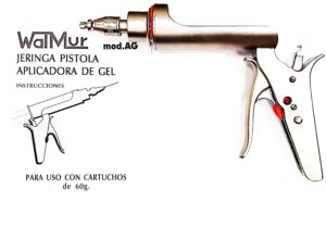 Jeringa aplicadora de gel, mod. AG 60 grs. S/IL