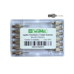 AGUJAS SUBCUTÁNEAS 15×15 PABELLÓN REDONDO x12 – WALMUR