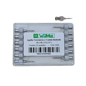 AGUJAS SUBCUTÁNEAS 15×18 PABELLÓN REDONDO x12 – WALMUR