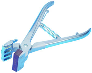 Pinza Tatuadora Walmur para vacunos, con carril de 4 cifras