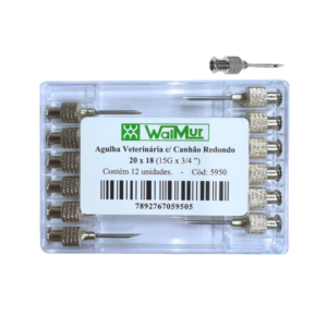 AGUJAS SUBCUTÁNEAS 20×18 PABELLÓN REDONDO x12 – WALMUR
