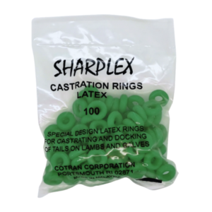 GOMAS PARA CASTRAR CORDEROS DE LÁTEX – VERDES x100