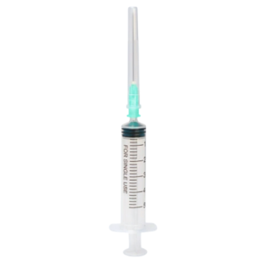 JERINGA CON AGUJA DESCARTABLE – 5ML. – CAJA X100 C/U