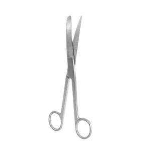 Tijera quirúrgica curva 17 cm., puntas roma/fina.