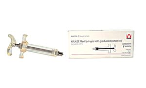 Jeringa de mano 20 ml., en acrílico c/reg. KRUUSE