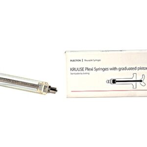 Jeringa de mano 20 ml., en acrílico c/reg. KRUUSE