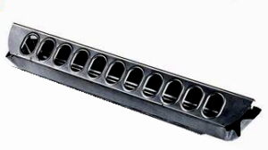 Comedero para aves, de  metal. De 50cm. De piso