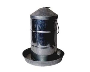 Comedero para aves metálico capacidad.15 kg. Diametero 36,5cm