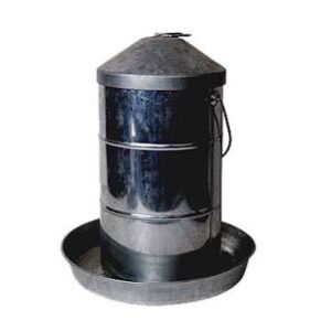 Comedero para aves metálico capacidad.15 kg. Diametero 36,5cm