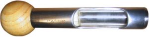 Gubia de Acero tubo de 5/8″ c/mango madera, CTN.