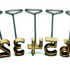 Jgo. Números Bronce STONE p/marcar a frío 7,5 cm.