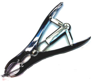 Castrador a goma elástrator, p/terneros. Metal cromado.