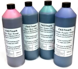 Pintura RAIDEX p/ganado a gatillo ROJO 1 Lt.