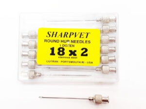 Agujas Imp. pabellón redondo 50 x 1,2 mm. (18G x 2″). Docena