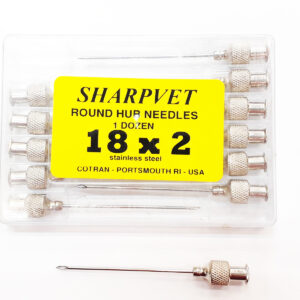 Agujas Imp. pabellón redondo 50 x 1,2 mm. (18G x 2″). Docena