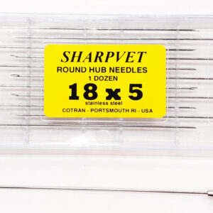 Agujas Imp. pabellón redondo 125 x 1,2 mm.(18G x 5″). Docena
