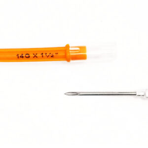 Aguja descartable. 14G x 1 1/2 » – 38 x 2,0 mm. – Caja x 100