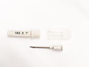 Aguja descartable 16G x 1 » – 25 x 1,6 mm. -Caja x 100