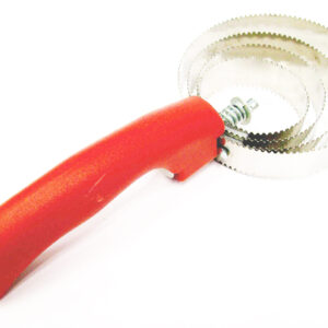 Cepillo raspador metal para equinos. Redondo, reversible.
