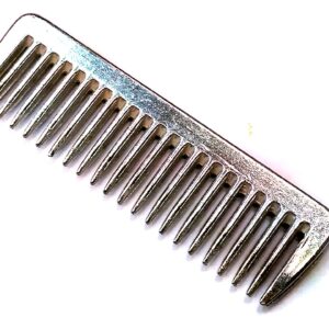 Peine para crines de aluminio. De 9 cm y 22 dientes