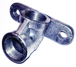 Soporte (codo) para pared, en acero inox. De 1/2 «- 90 grados