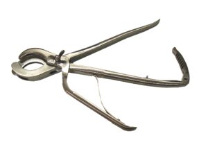 Castrador emasculador Reimers,  triple magullamiento. Con traba 30 cm.