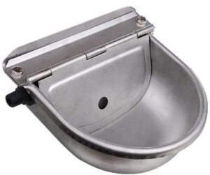 Bebedero tazón capacidad 2 lt. Acero Inoxidable con flotador. 1/2 «
