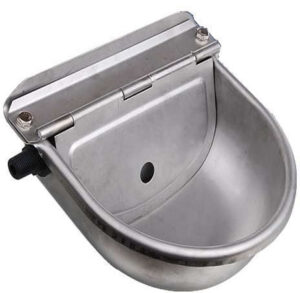 Bebedero tazón 2 lt. Ac. Inox. c/flotador 1/2 «