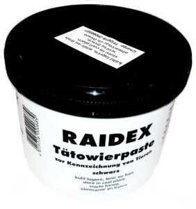 Pasta para tatuar RAIDEX. Pote 600 g., Negro