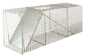 JAULA & TRAMPA PARA ZORROS Y ANIMALES – TAMAÑO MEDIANO LARGO CON 1 PUERTA – MILLER LT5 AMERICANA