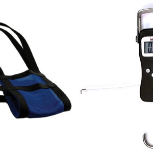 Balanza portátil de colgar, electrónica. Cap. 50 Kg., con arnés chico