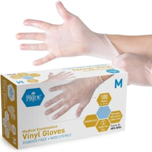 Guantes de vinilo, talle M. Caja x 100