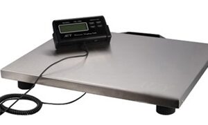 Balanza de piso electrónica. Capacidad 150 Kg., ac. Inox. 42 x 52 cm.