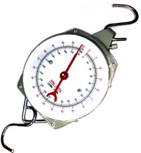 Balanza portátil de colgar, tipo reloj. Capacidad 100 Kg.
