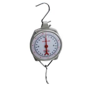 Balanza portátil de colgar, reloj, cap. 25 Kg.
