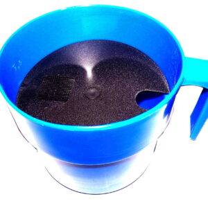 Vaso de fondo negro SYRVET Azul, con filtro.