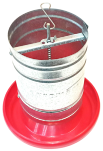 Comedero p/aves 5 kg. metal y plastico Agromarau.