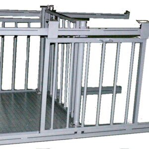 Balanza electr. 3000 Kg., plataforma 1,00 x 1,20mt. Con barandas