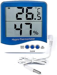 Medidor de temperatura y humedad digital. Máxima/mínima