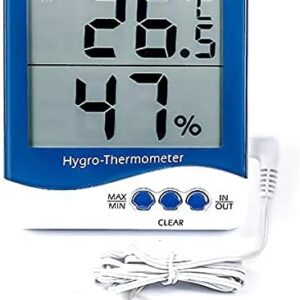 Medidor de temperatura y humedad digital. Máxima/mínima