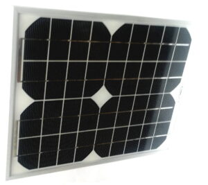 Panel solar fotovoltaico de 11 W. Carga: 2,83 A/día. Sin soporte